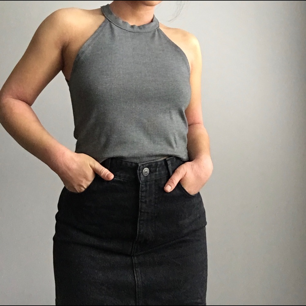 Zara Gray Crop Top